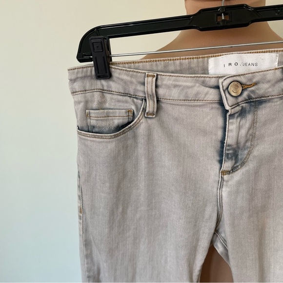 IRO Cole Aleka Light Grey Stretch Cotton Light Distress Low Rise Skinny Jean 30 - Picture 6 of 11